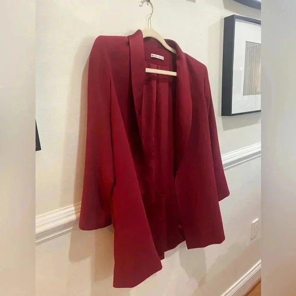 Alice + Olivia Red Satin Jacket Blazer Size M - Picture 14 of 15